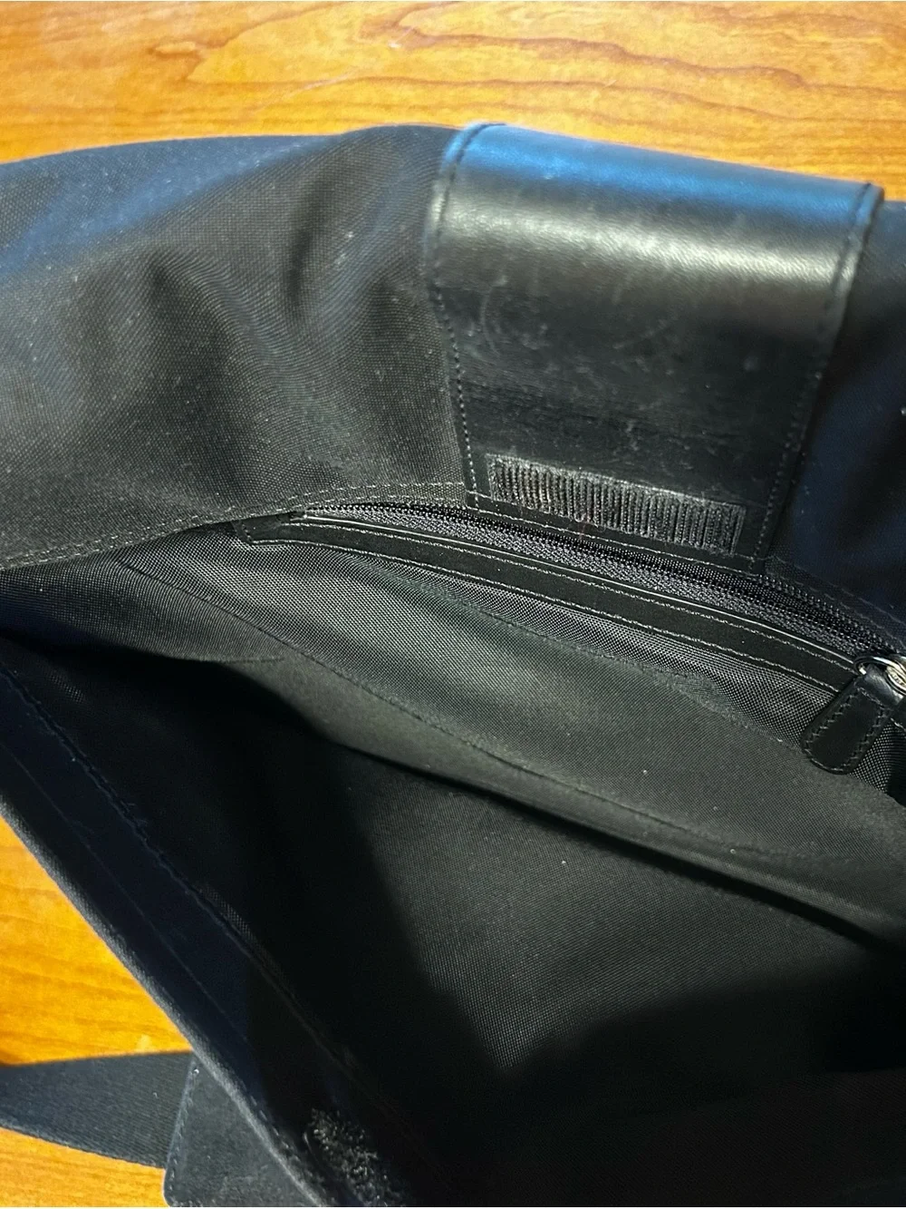 Coach Black Ballistic Nylon and Leather Messenger Laptop Bag G35-6411